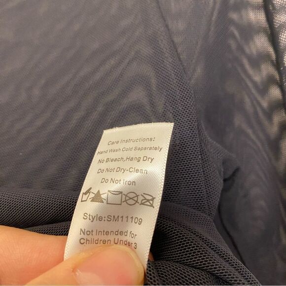 WEISSMAN Balera Dance black Long Sleeve Mesh Leotard overlay SM11109 SA adult - Picture 10 of 13